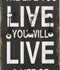 vidaXL - Wandkapstok - met - 6 - haken - LOVE - LIVE - 120x40 - cm