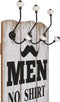vidaXL - Wandkapstok - met - 6 - haken - MEN - LADIES - 120x40 - cm