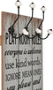 vidaXL - Wandkapstok - met - 6 - haken - THANK - YOU - 120x40 - cm