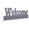 vidaXL - Wandkapstok - WELCOME - 74x29,5 - cm - grijs
