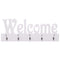 vidaXL - Wandkapstok - WELCOME - 74x29,5 - cm - wit