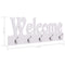 vidaXL - Wandkapstok - WELCOME - 74x29,5 - cm - wit