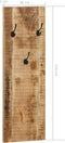 vidaXL - Wandkapstokken - 2 - st - 36x110x3 - cm - massief - mangohout