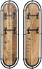 vidaXL - Wandkapstokken - 2 - st - met - 4 - haken - massief - ruw - mangohout