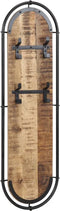 vidaXL - Wandkapstokken - 2 - st - met - 4 - haken - massief - ruw - mangohout