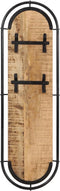 vidaXL - Wandkapstokken - 2 - st - met - 4 - haken - massief - ruw - mangohout