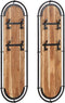 vidaXL - Wandkapstokken - 2 - st - met - 4 - haken - massief - acaciahout