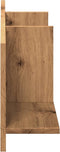 vidaXL - Wandkast - 100x16,5x30 - cm - bewerkt - hout - artisanaal - eikenkleurig