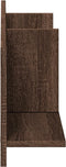 vidaXL - Wandkast - 100x16,5x30 - cm - bewerkt - hout - bruin - eikenkleur
