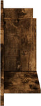 vidaXL - Wandkast - 100x16,5x30 - cm - bewerkt - hout - gerookt - eikenkleurig
