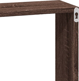 vidaXL - Wandkast - 100x16x30 - cm - bewerkt - hout - bruin - eikenkleur