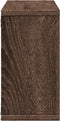 vidaXL - Wandkast - 100x16x30 - cm - bewerkt - hout - bruin - eikenkleur