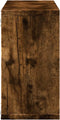 vidaXL - Wandkast - 100x16x30 - cm - bewerkt - hout - gerookt - eikenkleurig
