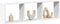 vidaXL - Wandkast - 100x16x30 - cm - bewerkt - hout - wit