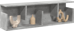 vidaXL - Wandkast - 100x20x30 - cm - bewerkt - hout - betongrijs