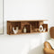 vidaXL - Wandkast - 100x20x30 - cm - bewerkt - hout - oud - houtkleurig