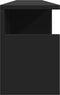 vidaXL - Wandkast - 100x20x30 - cm - bewerkt - hout - zwart