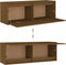 vidaXL - Wandkast - 100x30x35 - cm - massief - grenenhout - honingbruin