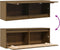 vidaXL - Wandkast - 100x30x35 - cm - massief - grenenhout - honingbruin