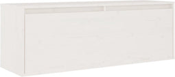 vidaXL - Wandkast - 100x30x35 - cm - massief - grenenhout - wit