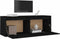 vidaXL - Wandkast - 100x30x35 - cm - massief - grenenhout - zwart