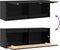 vidaXL - Wandkast - 100x30x35 - cm - massief - grenenhout - zwart