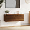 vidaXL - Wandkast - 100x36,5x35 - cm - bewerkt - hout - bruin - eikenkleur