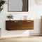 vidaXL - Wandkast - 100x36,5x35 - cm - bewerkt - hout - bruin - eikenkleur
