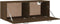 vidaXL - Wandkast - 100x36,5x35 - cm - bewerkt - hout - bruin - eikenkleur