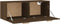 vidaXL - Wandkast - 100x36,5x35 - cm - bewerkt - hout - bruin - eikenkleur