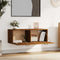 vidaXL - Wandkast - 100x36,5x35 - cm - bewerkt - hout - bruin - eikenkleur