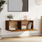 vidaXL - Wandkast - 100x36,5x35 - cm - bewerkt - hout - bruin - eikenkleur