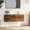 vidaXL - Wandkast - 100x36,5x35 - cm - bewerkt - hout - gerookt - eikenkleurig