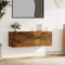 vidaXL - Wandkast - 100x36,5x35 - cm - bewerkt - hout - gerookt - eikenkleurig