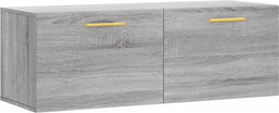 vidaXL - Wandkast - 100x36,5x35 - cm - bewerkt - hout - grijs - sonoma - eikenkleurig