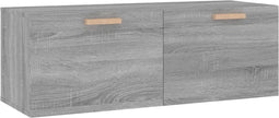 vidaXL - Wandkast - 100x36,5x35 - cm - bewerkt - hout - grijs - sonoma - eikenkleurig