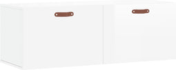 vidaXL - Wandkast - 100x36,5x35 - cm - bewerkt - hout - hoogglans - wit