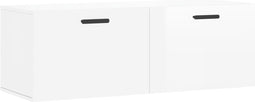 vidaXL - Wandkast - 100x36,5x35 - cm - bewerkt - hout - hoogglans - wit