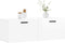 vidaXL - Wandkast - 100x36,5x35 - cm - bewerkt - hout - hoogglans - wit