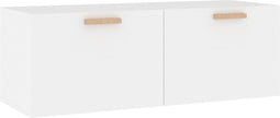 vidaXL - Wandkast - 100x36,5x35 - cm - bewerkt - hout - wit