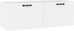 vidaXL - Wandkast - 100x36,5x35 - cm - bewerkt - hout - wit