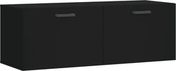vidaXL - Wandkast - 100x36,5x35 - cm - bewerkt - hout - zwart