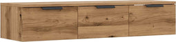 vidaXL - Wandkast - 102x30x20 - cm - bewerkt - hout - artisanaal - eikenkleur