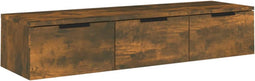 vidaXL - Wandkast - 102x30x20 - cm - bewerkt - hout - gerookt - eikenkleurig