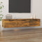 vidaXL - Wandkast - 102x30x20 - cm - bewerkt - hout - gerookt - eikenkleurig