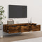vidaXL - Wandkast - 102x30x20 - cm - bewerkt - hout - gerookt - eikenkleurig