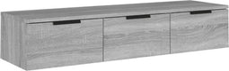vidaXL - Wandkast - 102x30x20 - cm - bewerkt - hout - grijs - sonoma - eikenkleurig