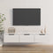 vidaXL - Wandkast - 102x30x20 - cm - bewerkt - hout - hoogglans - wit