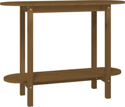 vidaXL - Wandkast - 110x40x80 - cm - massief - grenenhout - honingbruin