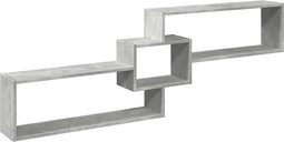 vidaXL - Wandkast - 158x18x53 - cm - bewerkt - hout - betongrijs